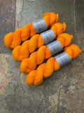 Tangerine - Hand dyed merino/nylon