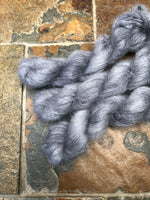 Pewter - Hand dyed Mohair/Silk Lace