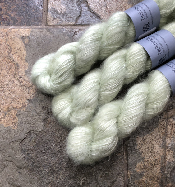Pistachio - Hand dyed Mohair/Silk Lace