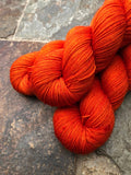 Burnt Orange - Hand dyed merino/nylon 4ply