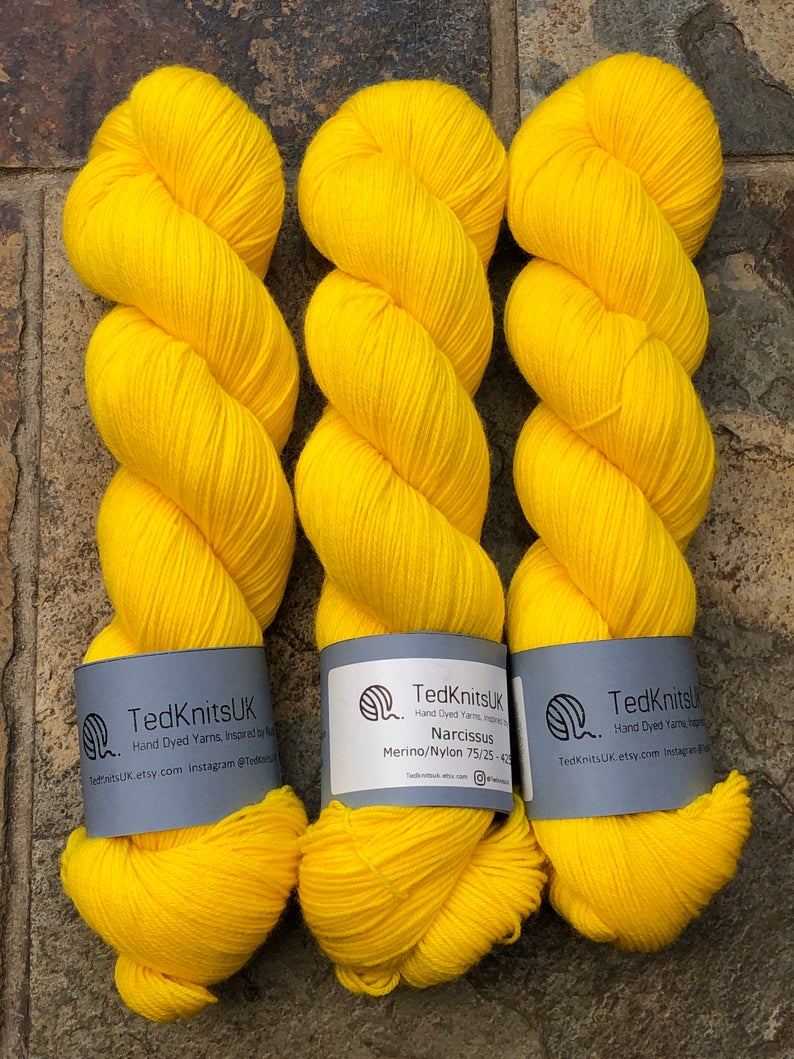 Narcissus - Hand dyed merino/nylon 4ply