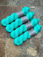 Aqua - Hand dyed merino/nylon 4ply