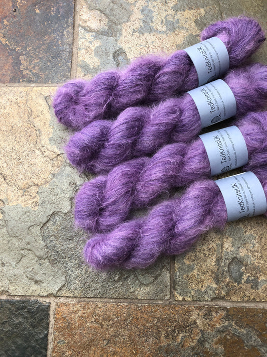 Crocus -  Hand dyed Mohair/Silk Lace